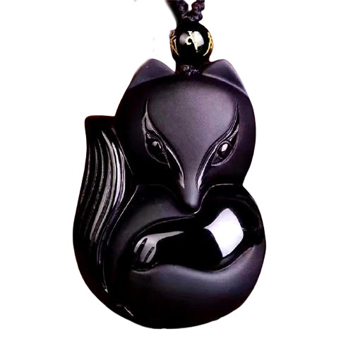 Collier Renard Obsidienne