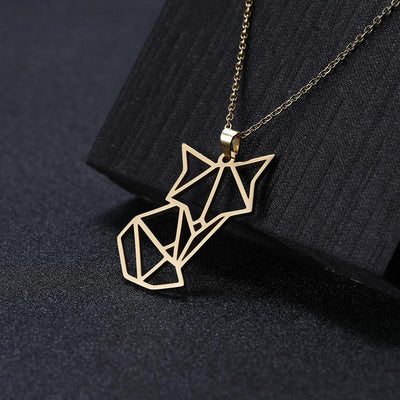 collier renard origami or