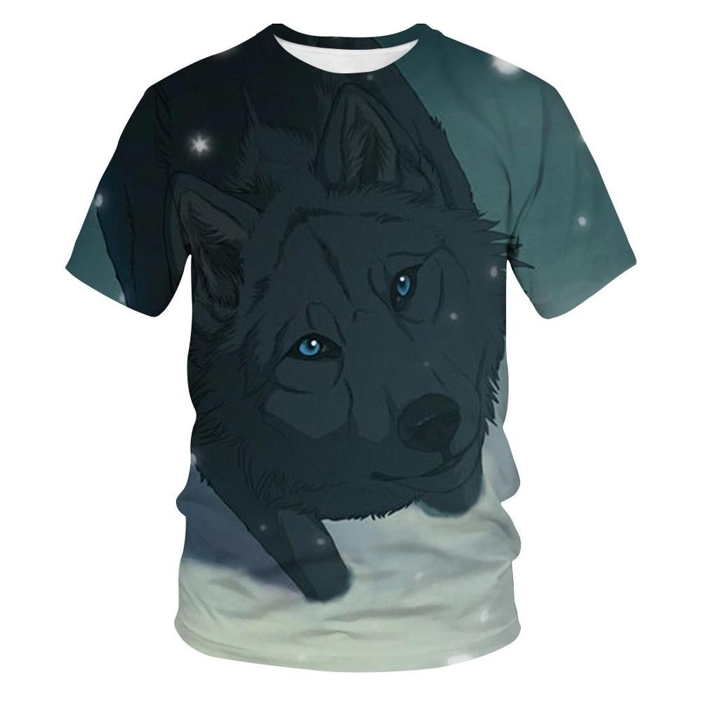 t-shirt loup neige