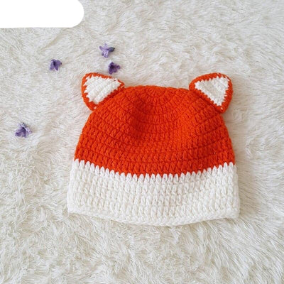 bonnet renard fille tricot