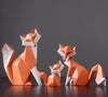 statue renard origami roux