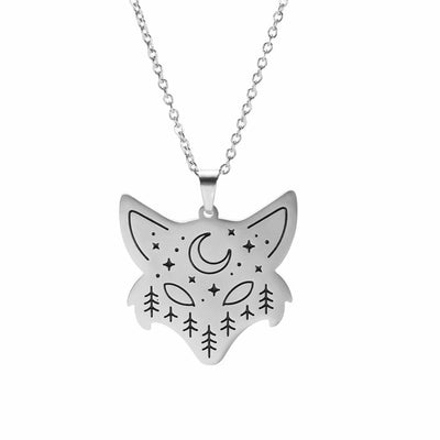 collier renard astral argent