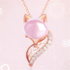 collier renard perle rose