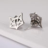 boucle d'oreille origami argent
