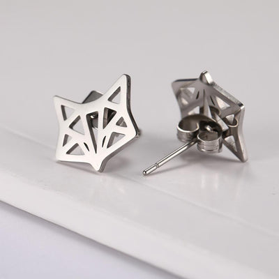 boucle d'oreille origami argent