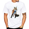 t-shirt renard peinture stylé