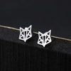 boucle d'oreille origami argent
