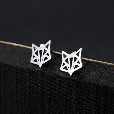 boucle d'oreille origami argent