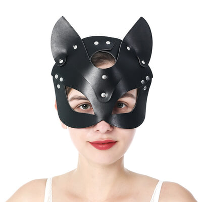 masque renard cuir femme