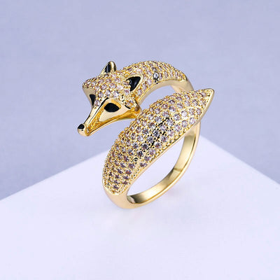 Bague renard femme or