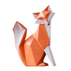 statue renard origami roux