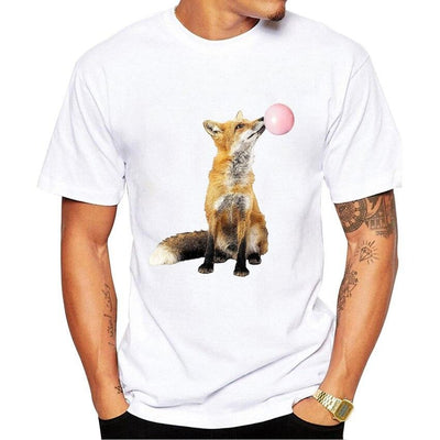 t-shirt renard chewing-gum