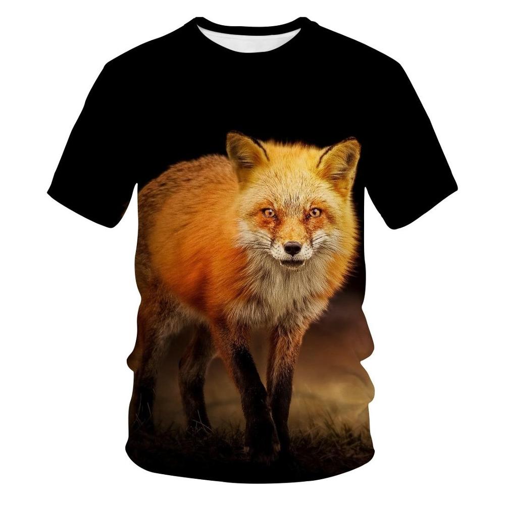 t-shirt renard roux