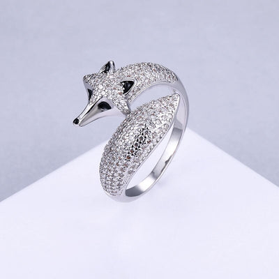 Bague renard femme argent