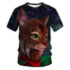 t-shirt renard grands yeux verts