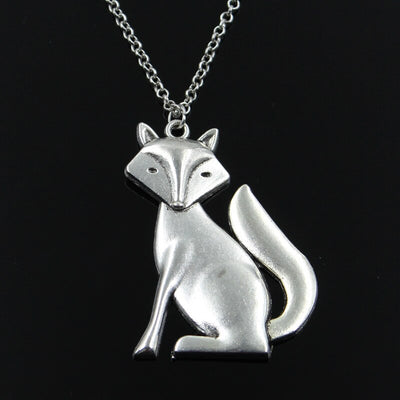 collier renard en argent