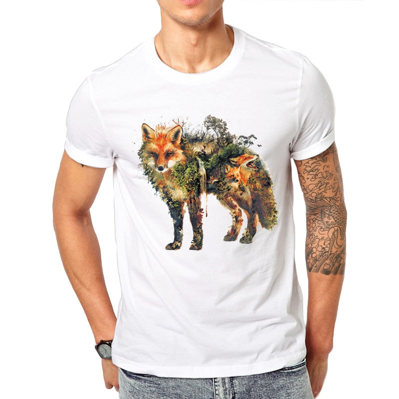 t-shirt renard nature