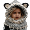 Bonnet Renard Fille Tricot Gris