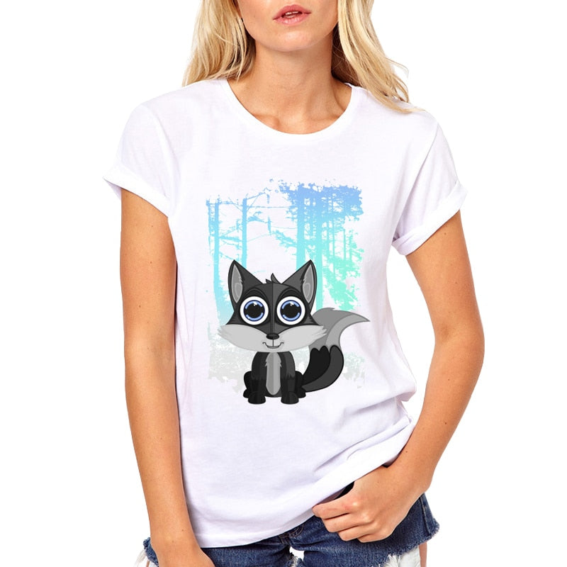 t-shirt renard kawaii