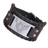 Bracelet Renard Viking Triquetra Cuir Noir