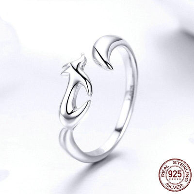 bague renard femme argent