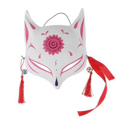 masque renard japonais rose