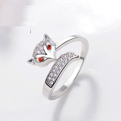 bague renard argent