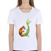 t-shirt renard sirène femme