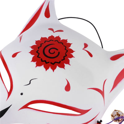 masque renard japonais rouge