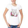 T-Shirt Renard Femme Fleurs