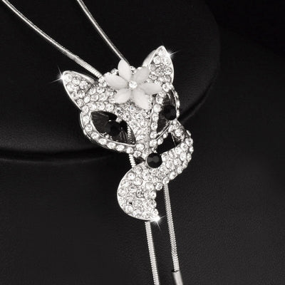 collier renard diamant