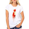 t-shirt renard roux peinture