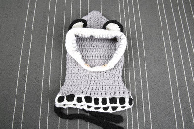 Bonnet Renard Fille Tricot Gris