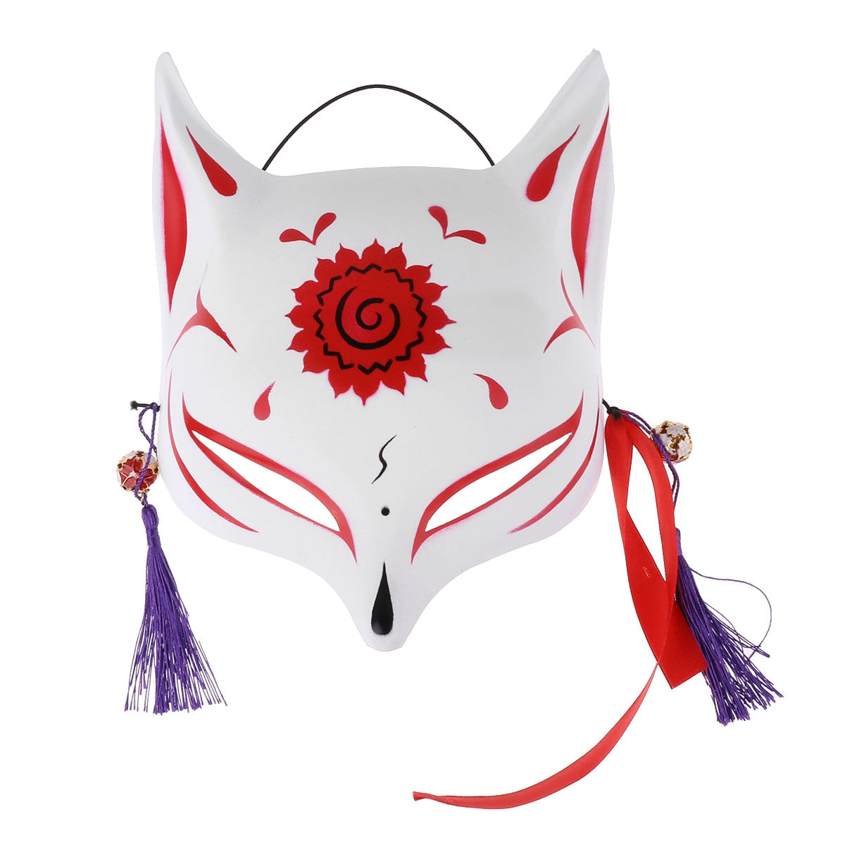 masque renard japonais rouge