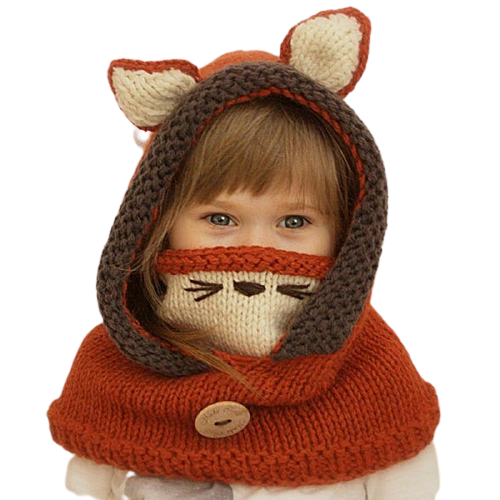 Bonnet Renard Enfant + Echarpe 2 pièces