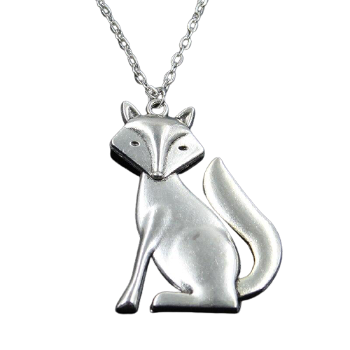 collier renard argent