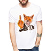 t-shirt renard doigt d'honneur