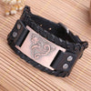 bracelet renard cuir noir viking