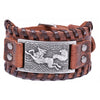 bracelet renard viking cuir
