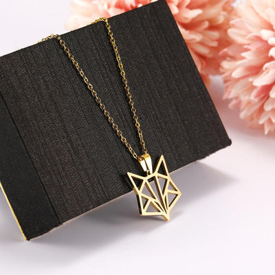collier renard origami or