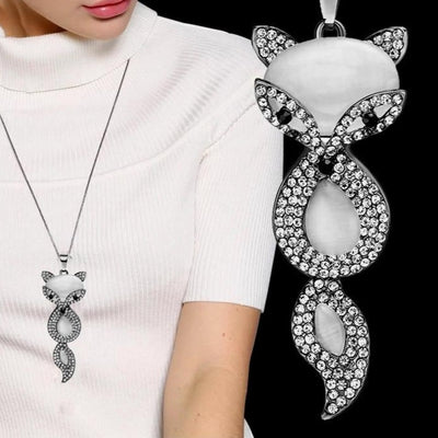 collier renard pierre blanche