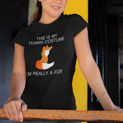 T-Shirt Renard Femme This is my Human Costume