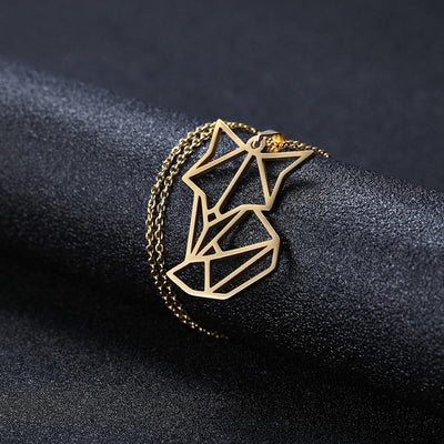 collier renard origami or