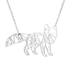 Collier Renard Origami Argenté