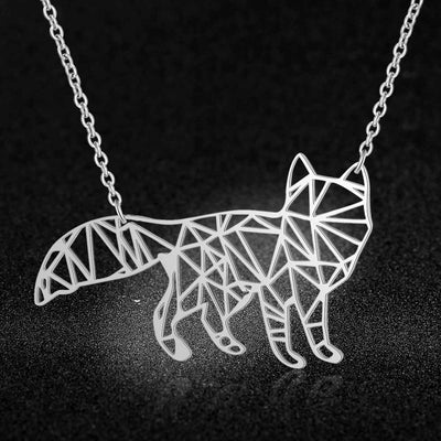 Collier Renard Origami Argenté