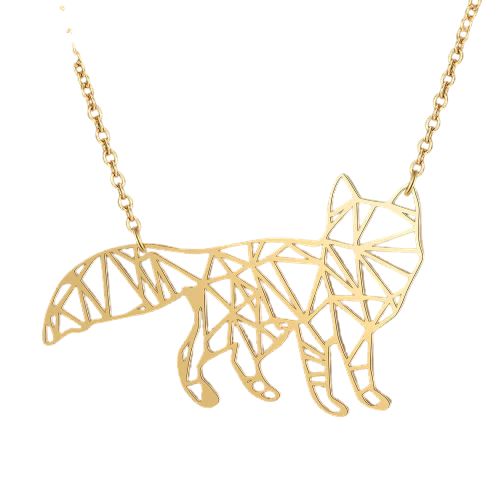 collier renard origami or