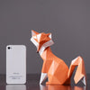 statue renard origami roux