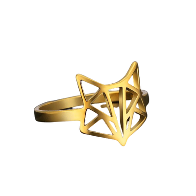 bague renard origami or