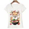 t-shirt renard ramen avec ceintre