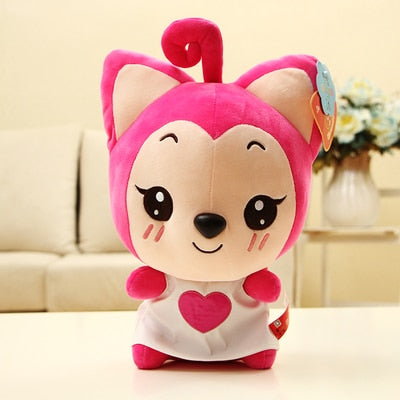 peluche renard rose bébé